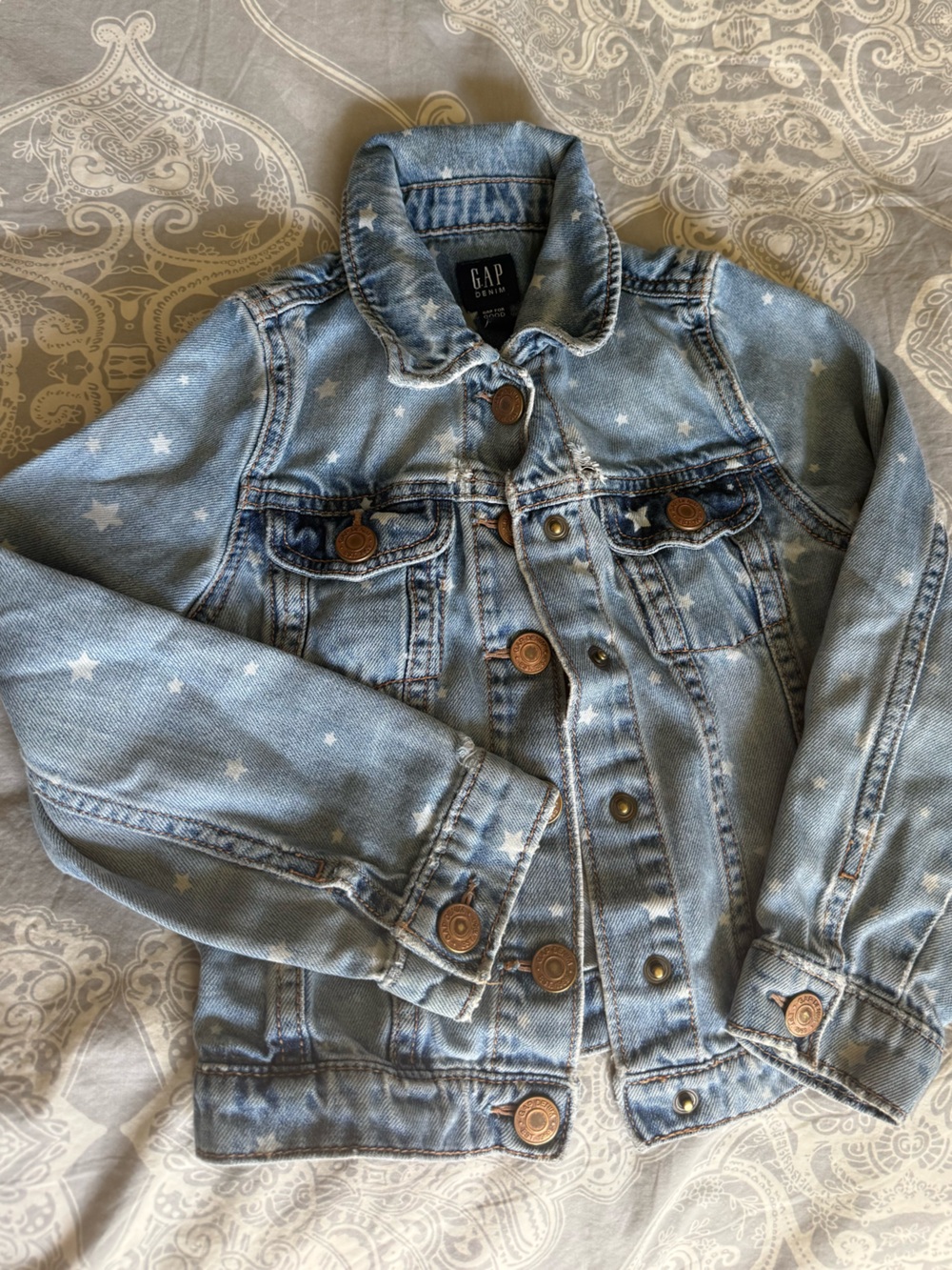 GAP Kids Light Blue Star Print Denim Jacket